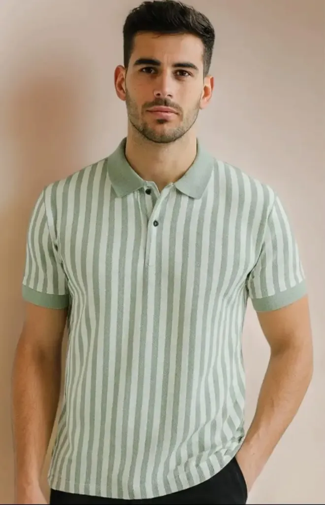 Green Stripes T Shirt